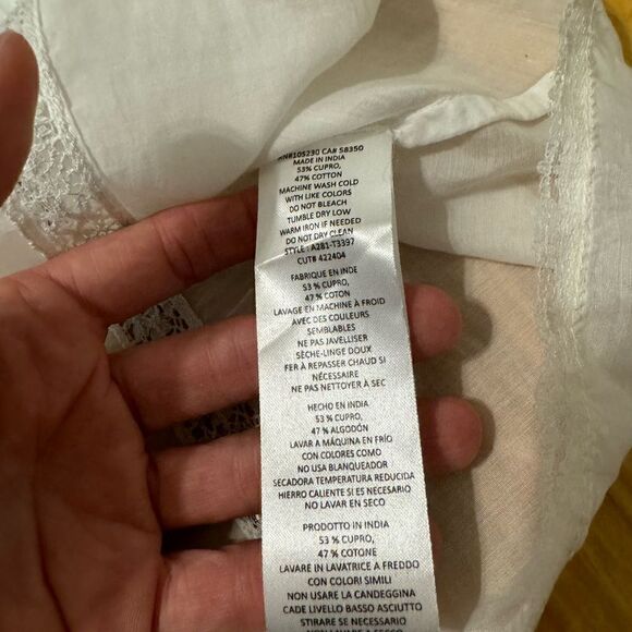 NWT Joie Women Size XS Seta Tank Porcelain Lace Boho High Neck Sheer Femme - Picture 7 of 11